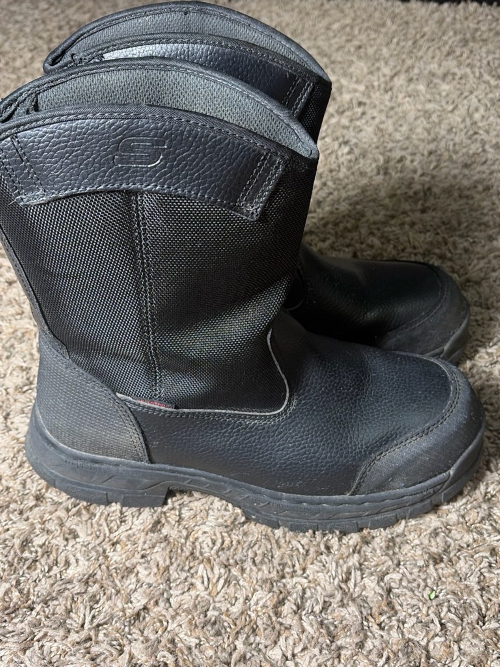 Skechers Work 77148 Men’s 10.5 Black Waterproof Slip Resistant Work Boots